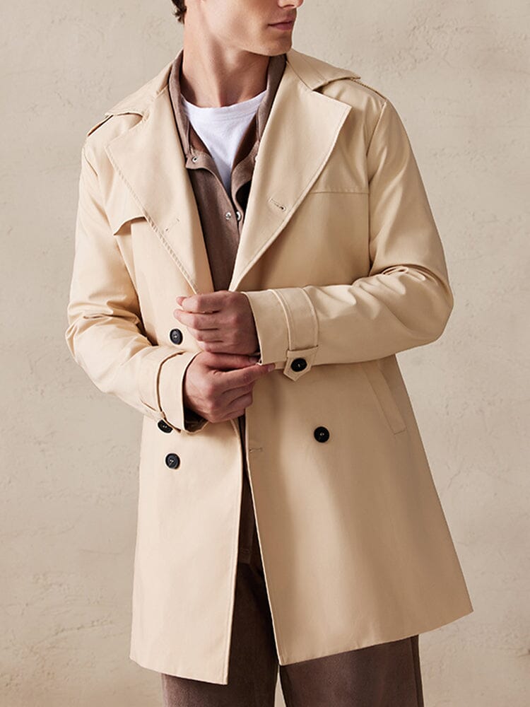 Eleganter Doppelreihiger Trenchcoat
