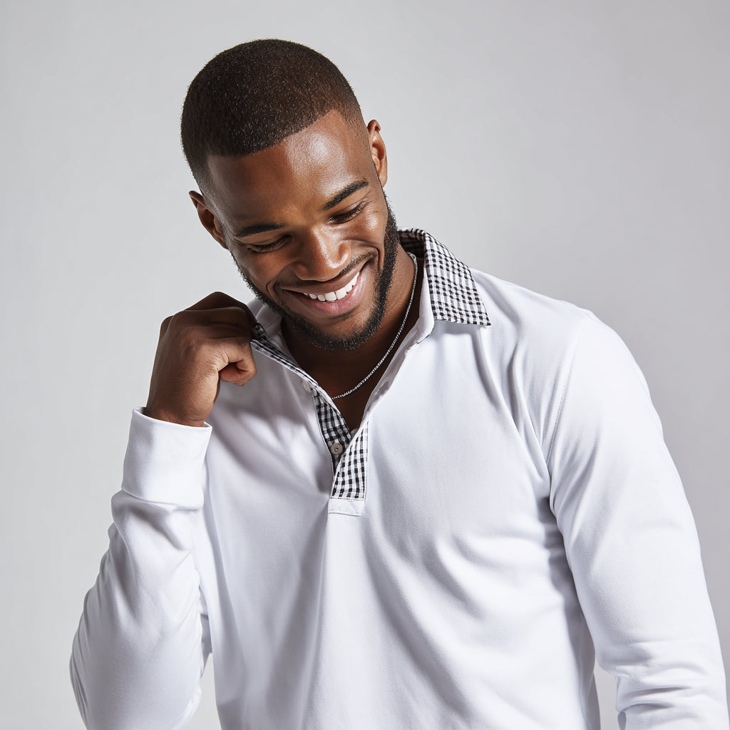 Essential Langarm-Poloshirt