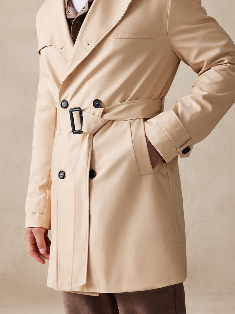 Eleganter Doppelreihiger Trenchcoat