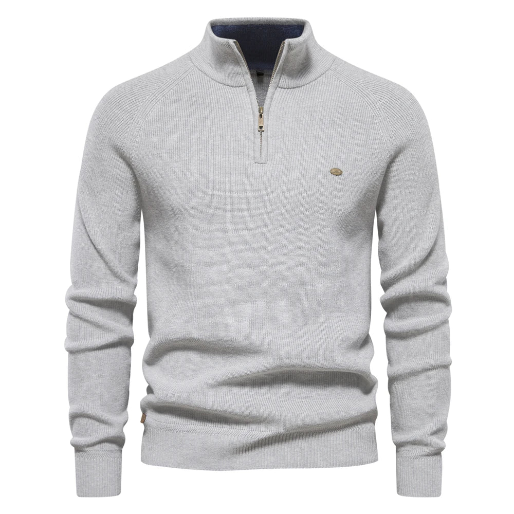 Herrenpullover Kiro – Strick & Zip