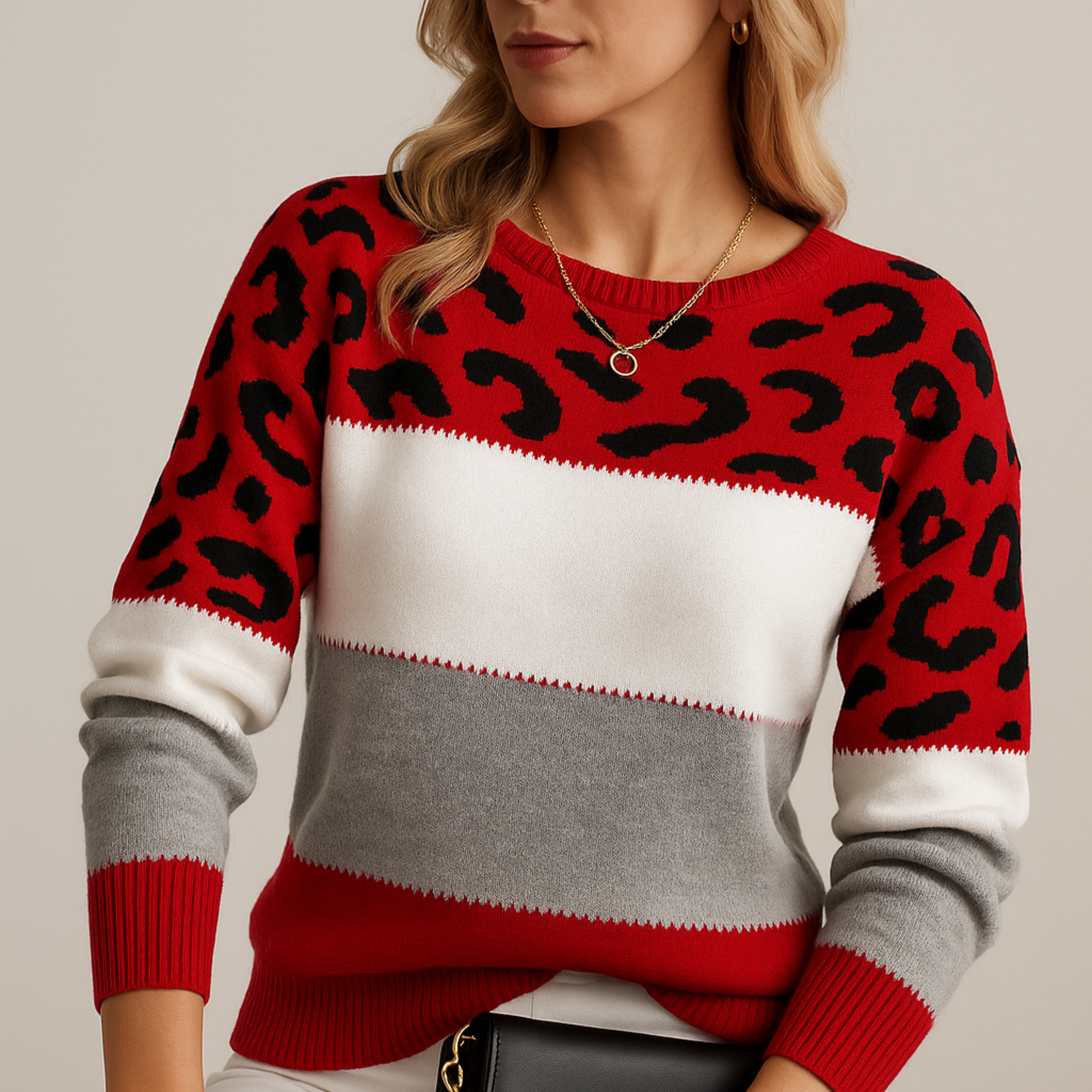 Maison Valmont™ | Eleganter Leoparden-Pullover