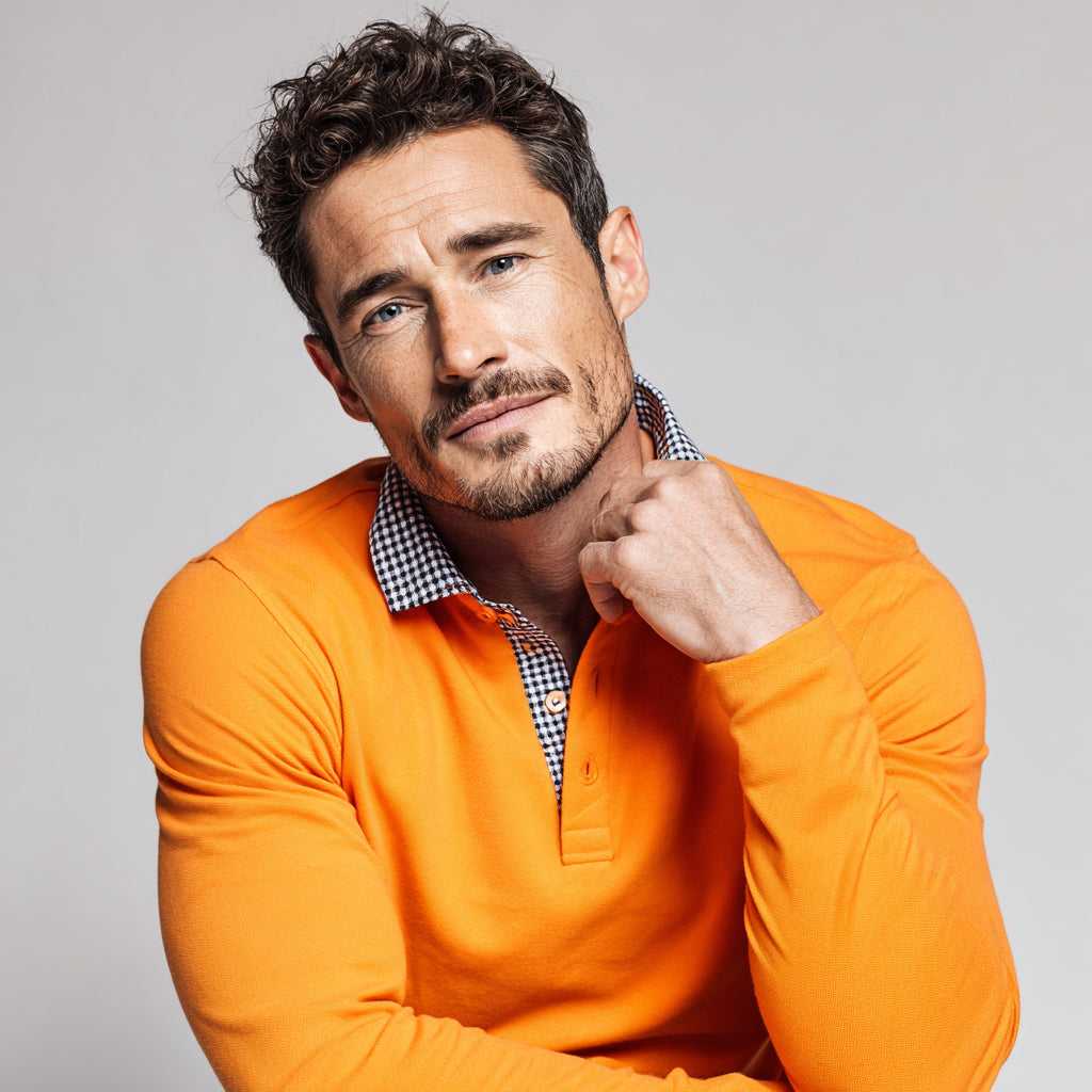 Essential Langarm-Poloshirt