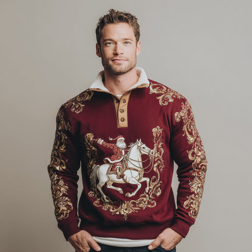 Leonardo Festlicher Pullover mit Pferdemotiv