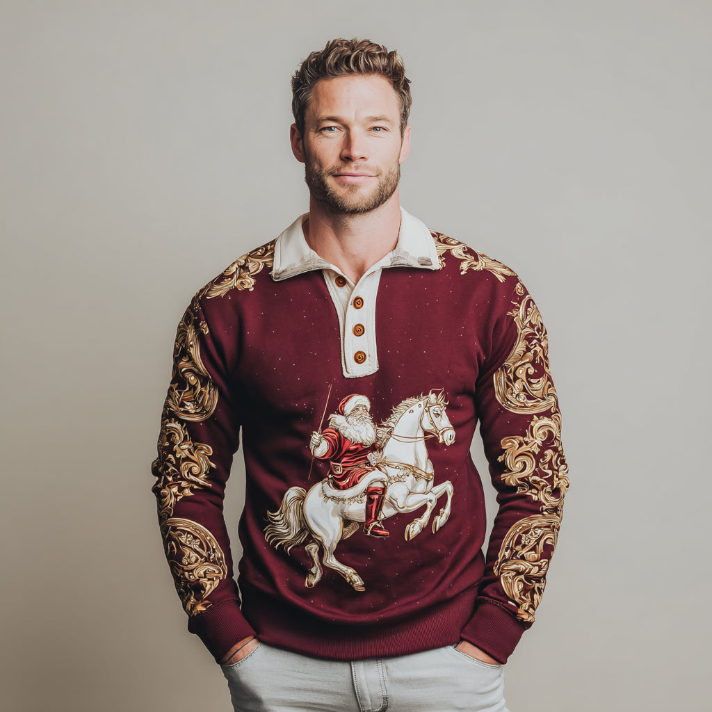 Leonardo Festlicher Pullover mit Pferdemotiv